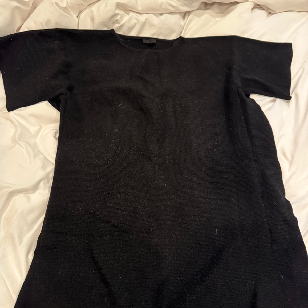 Black wool dress